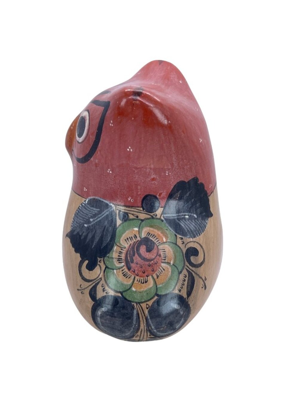 Tonala Owl Mexico Folk Art Pottery Bird Hand Painted Figurine Sculpture Vintage - Picture 7 of 12